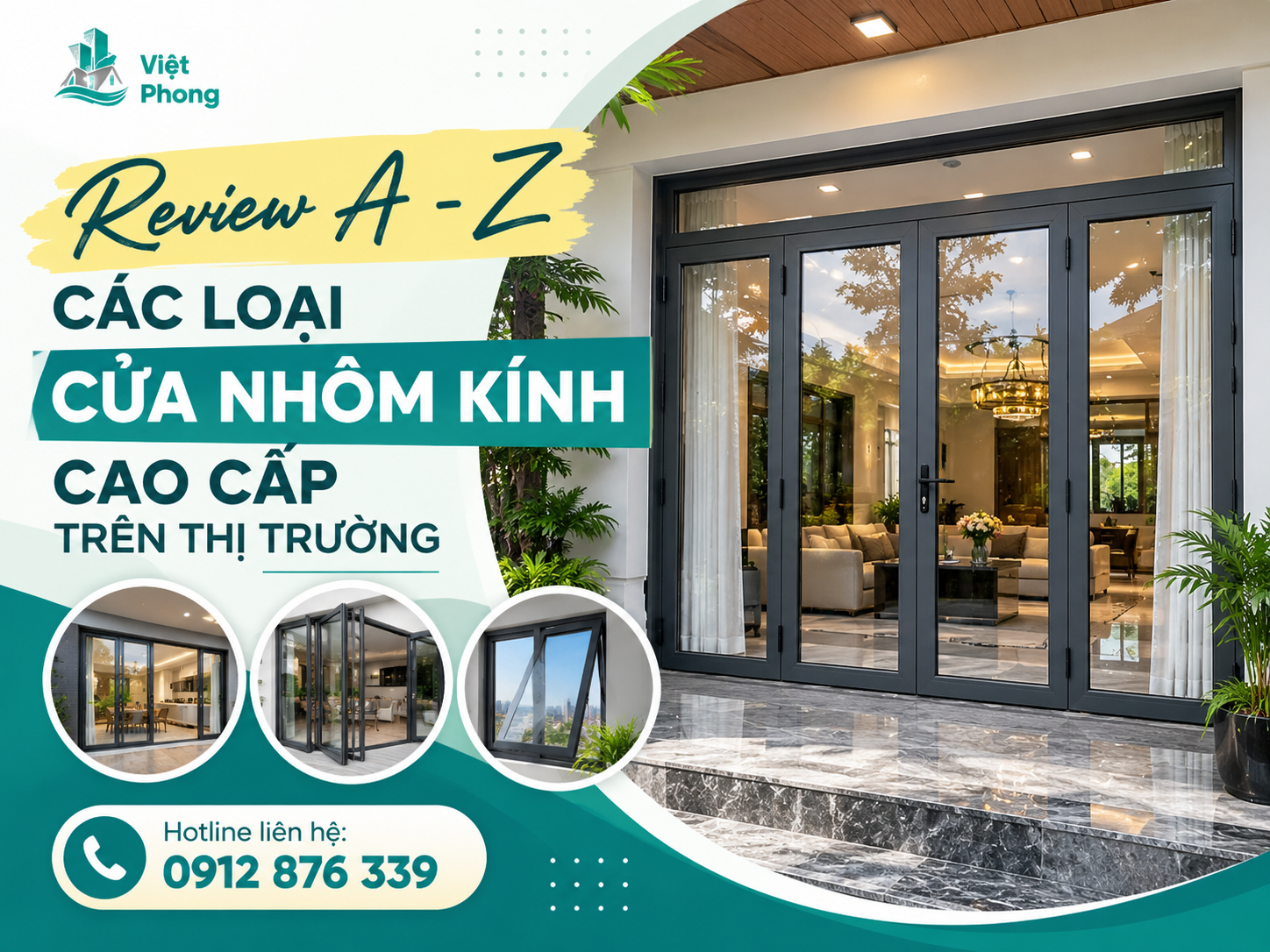 Review A - Z các loại cửa nhôm kính cao cấp trên thị trường